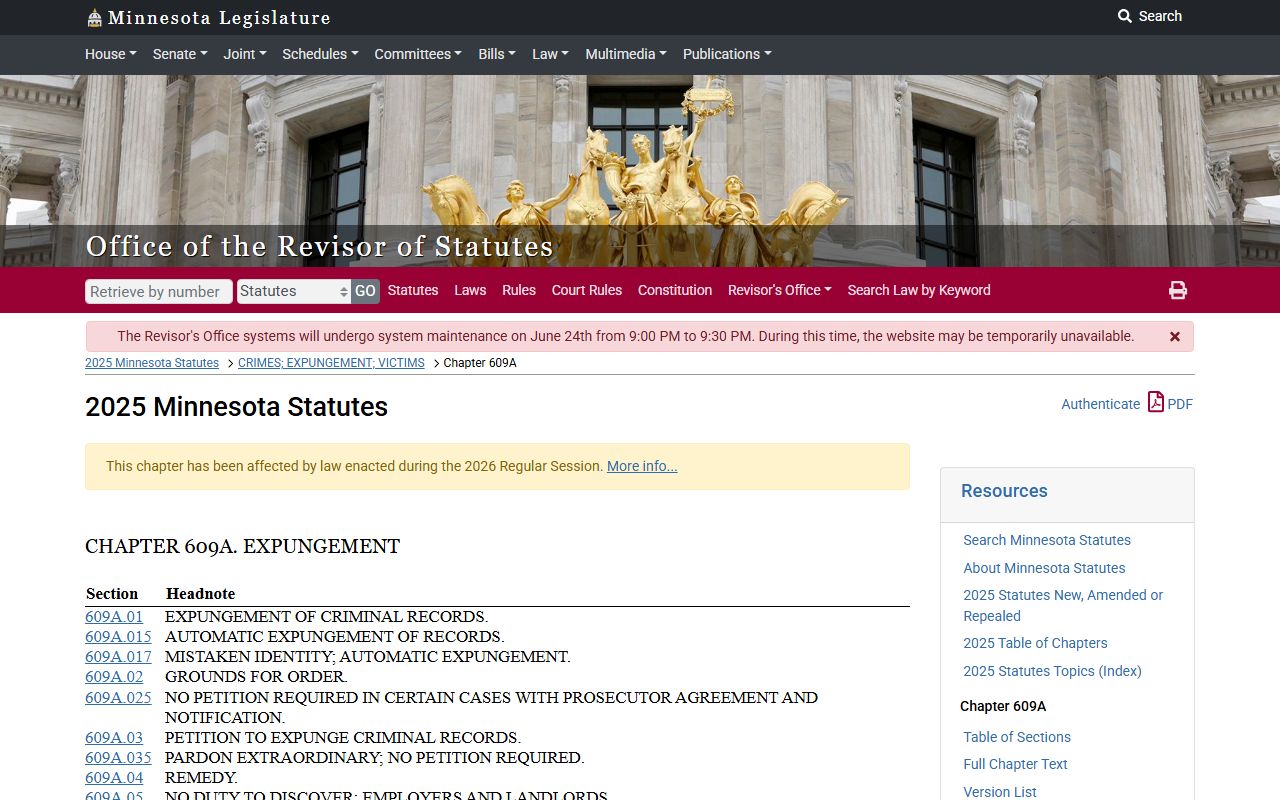 Itasca County criminal court records Minnesota expungement chapter