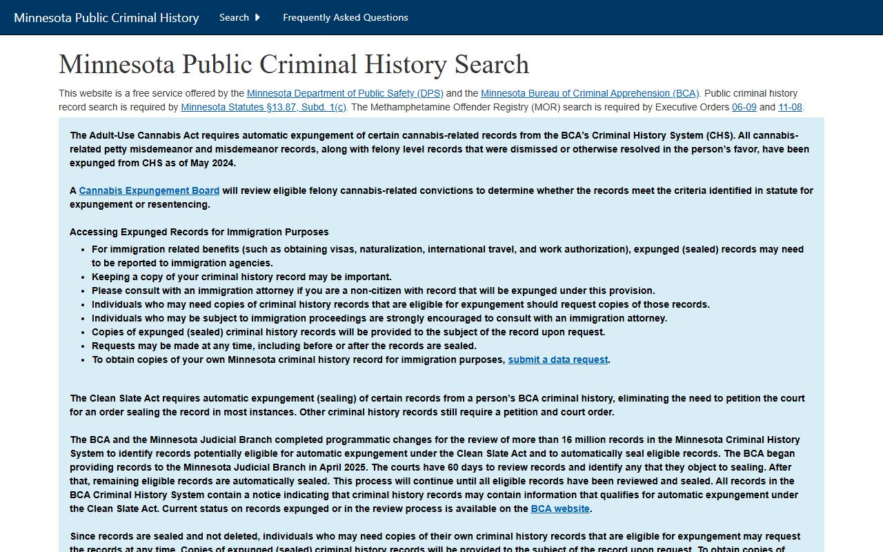 Itasca County criminal court records Minnesota BCA public criminal history search