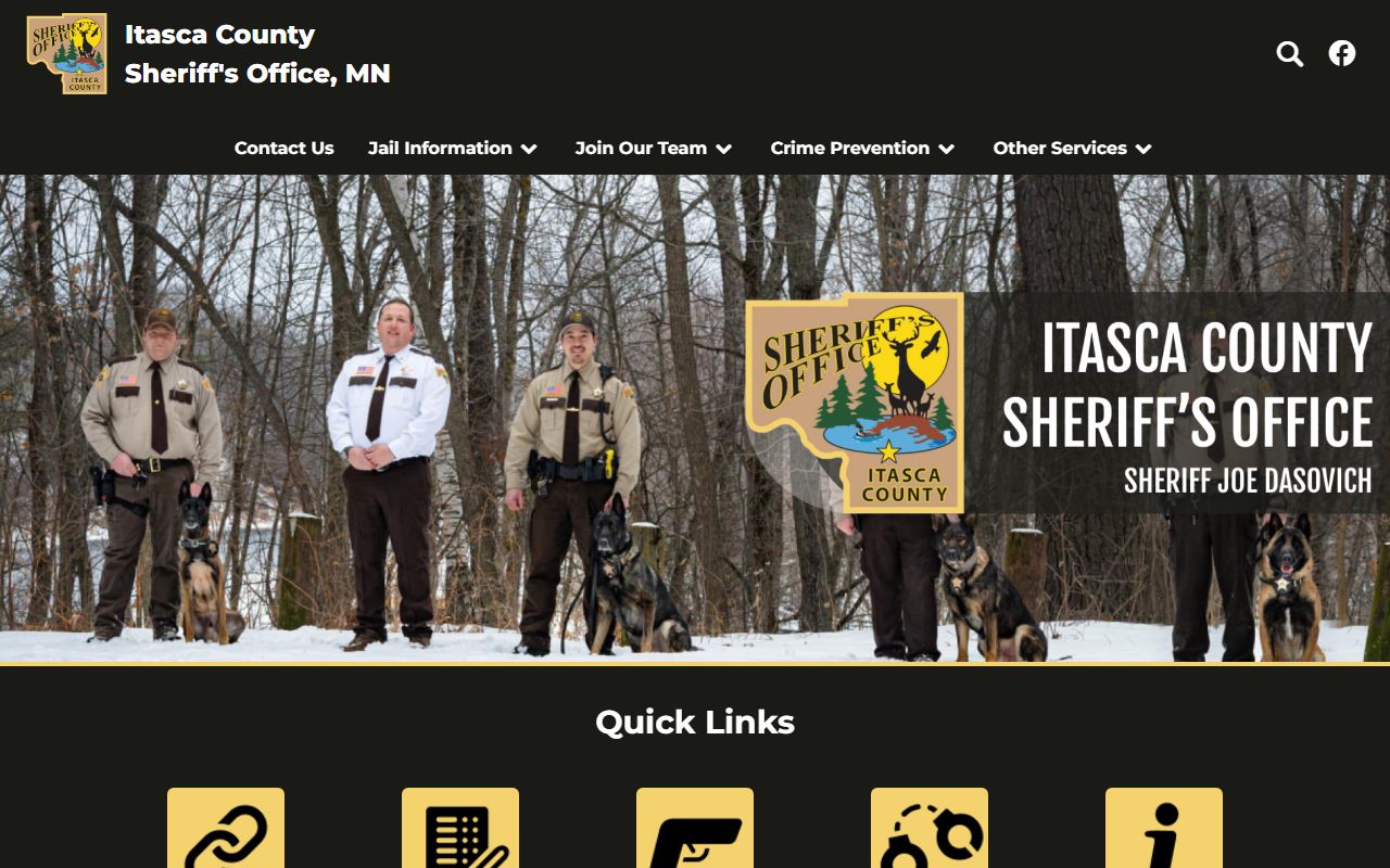 Itasca County inmate records Sheriff's Office homepage