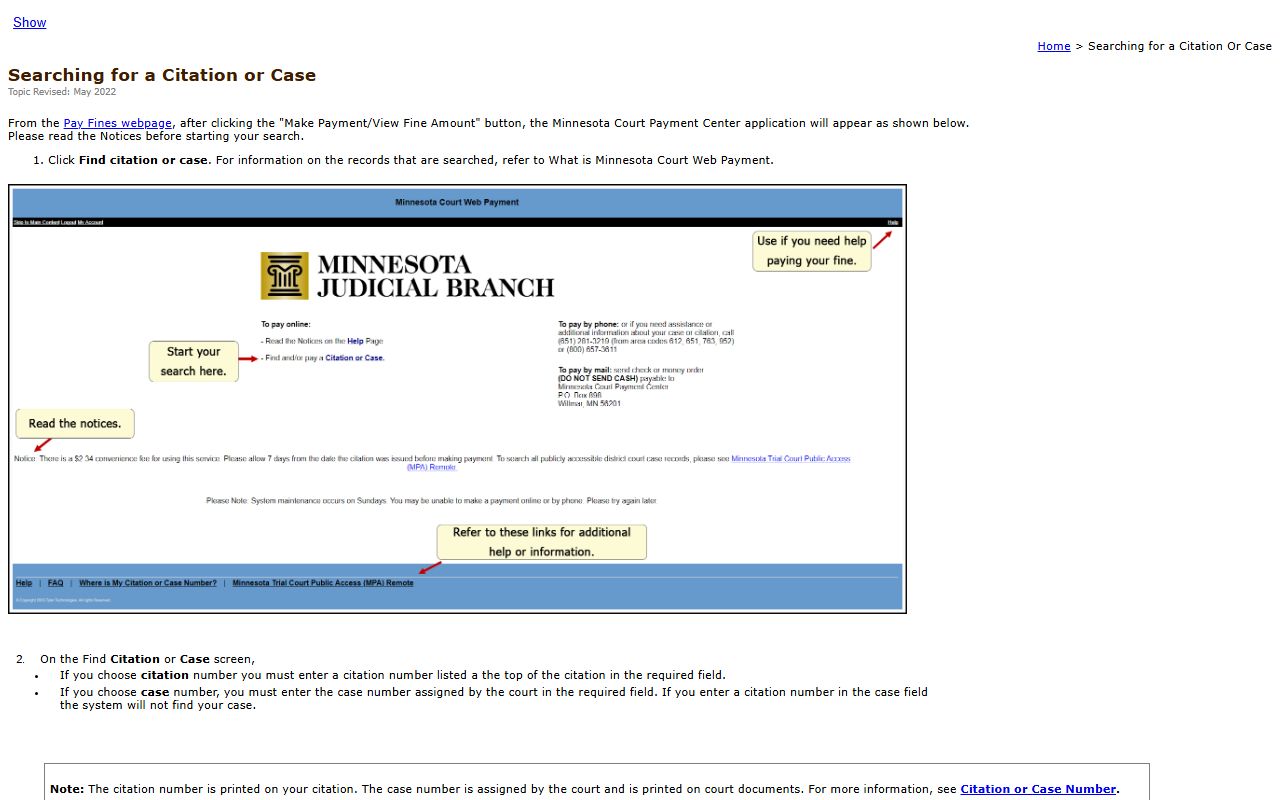 Itasca County traffic court records Court Web Pay citation help
